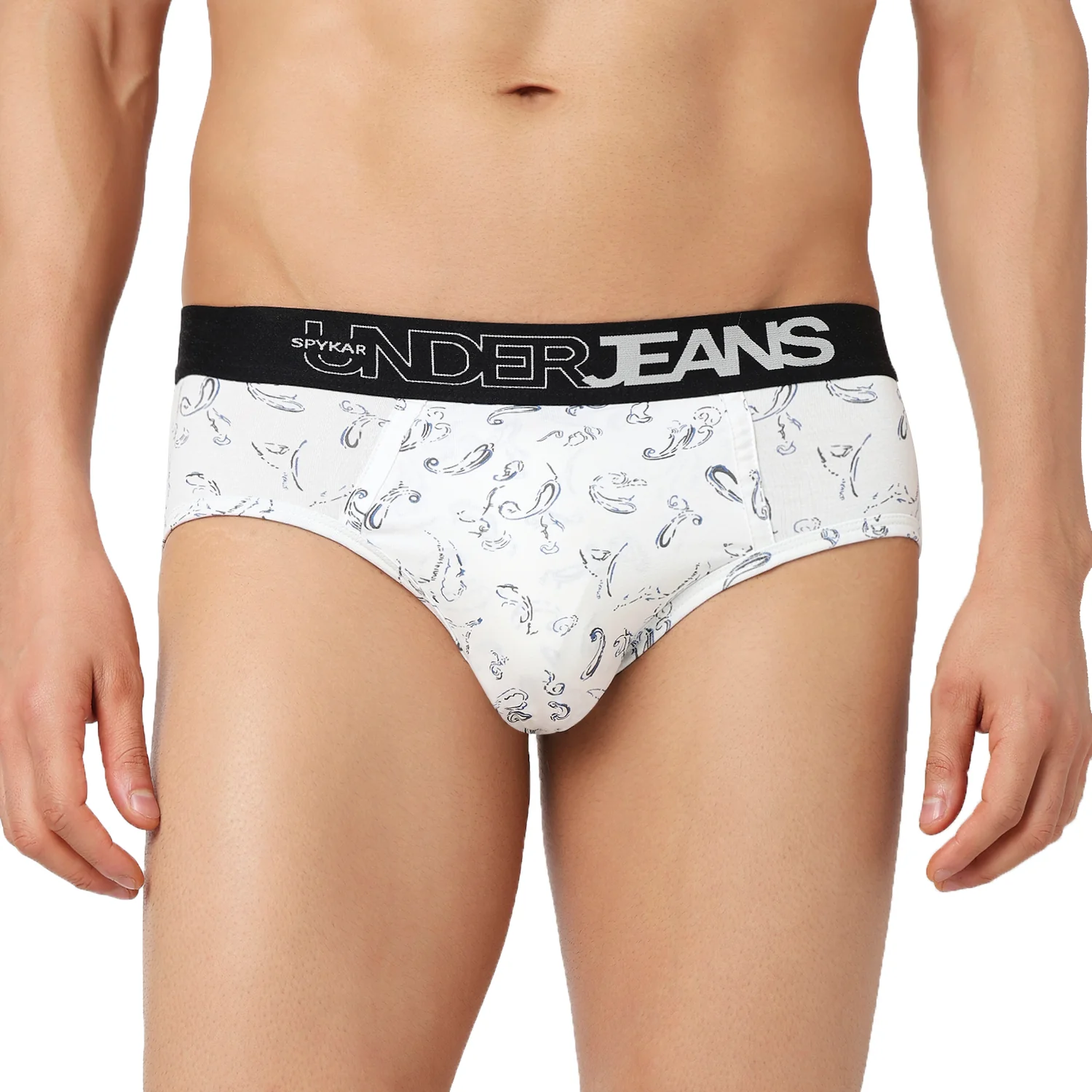 Underjeans Pack Of 2 Cotton Blend Print Mid-Rise Briefs - Image 4