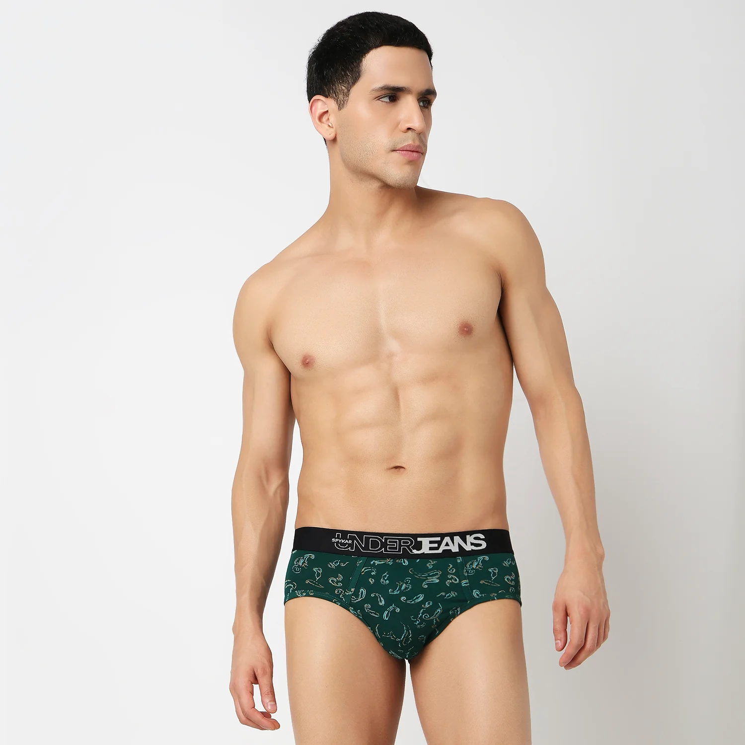 Underjeans Pack Of 2 Cotton Blend Print Mid-Rise Briefs - Image 5