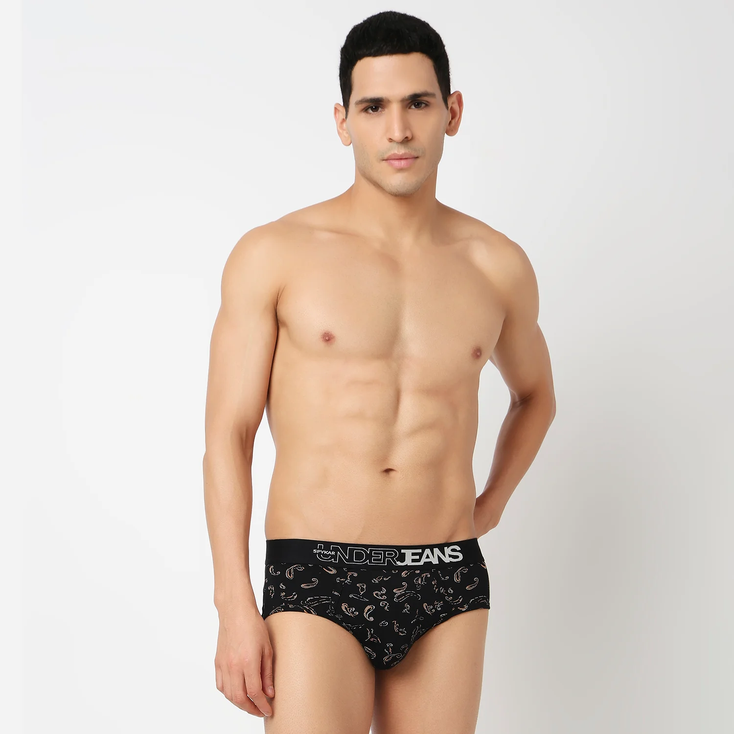 Underjeans Pack Of 3 Cotton Blend Solid Mid-Rise Briefs - Image 6