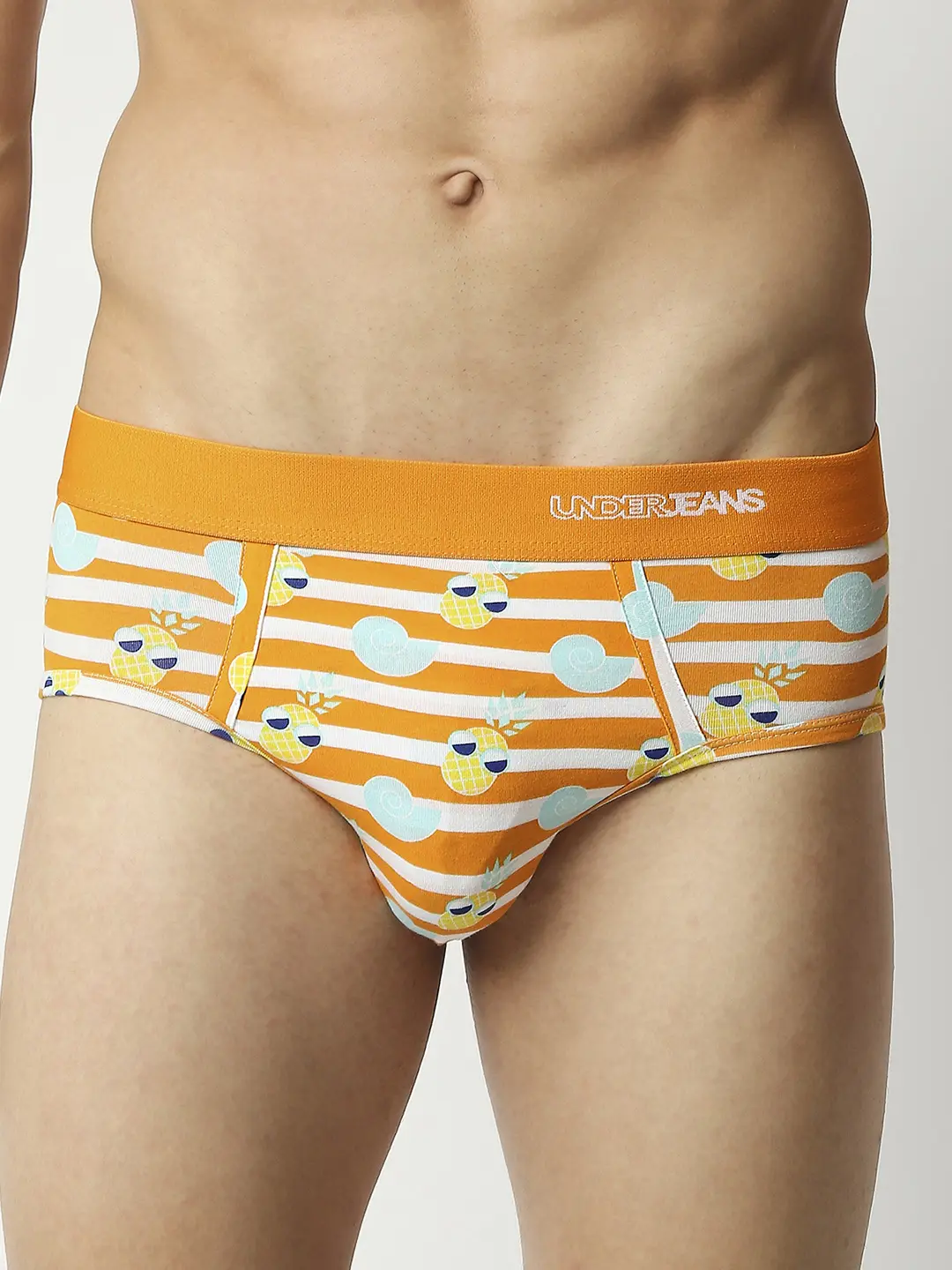 Underjeans Pack Of 3 Cotton Blend Print Briefs - Image 3