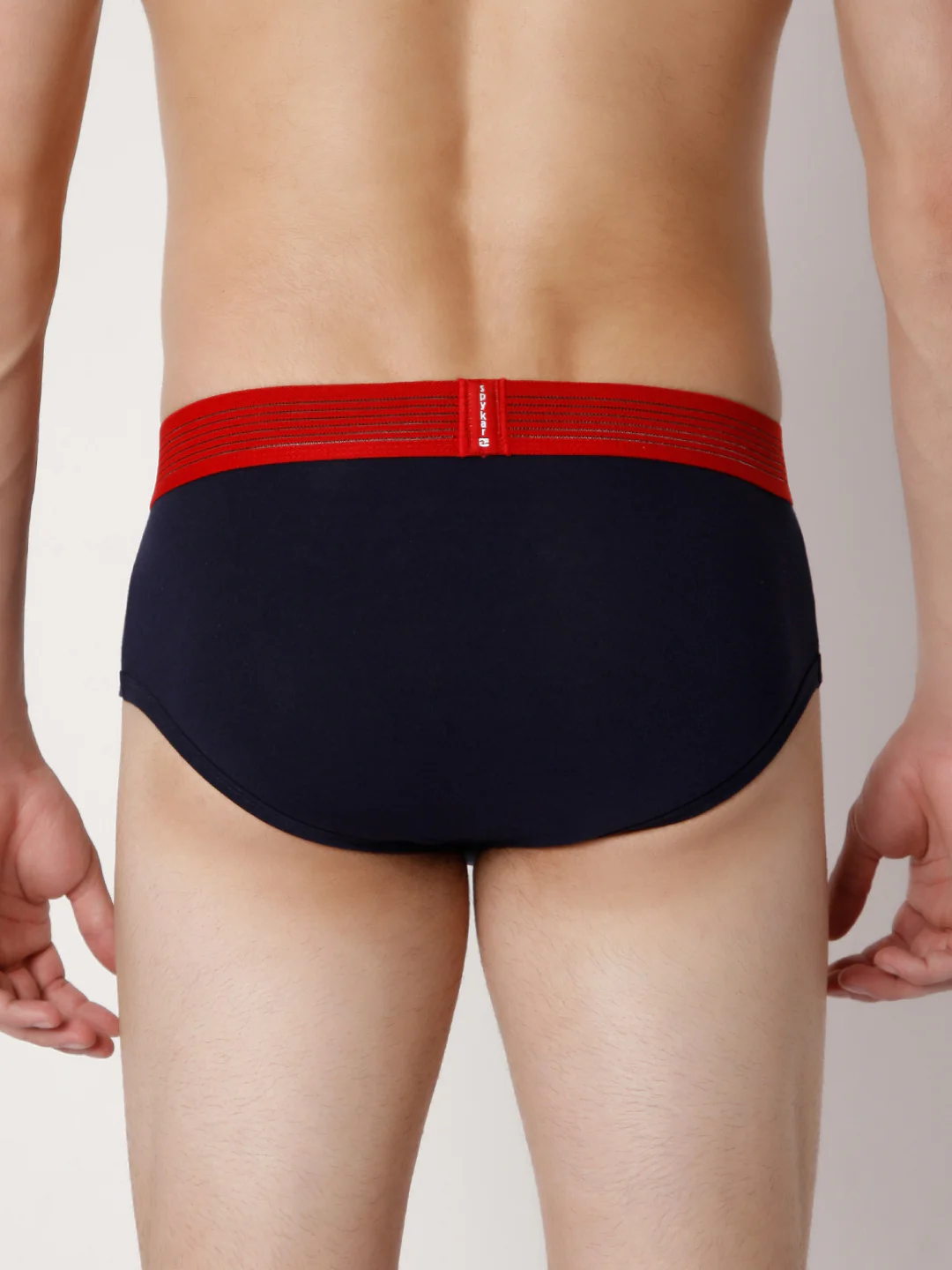 Underjeans Navy Cotton Blend Brief - Image 4