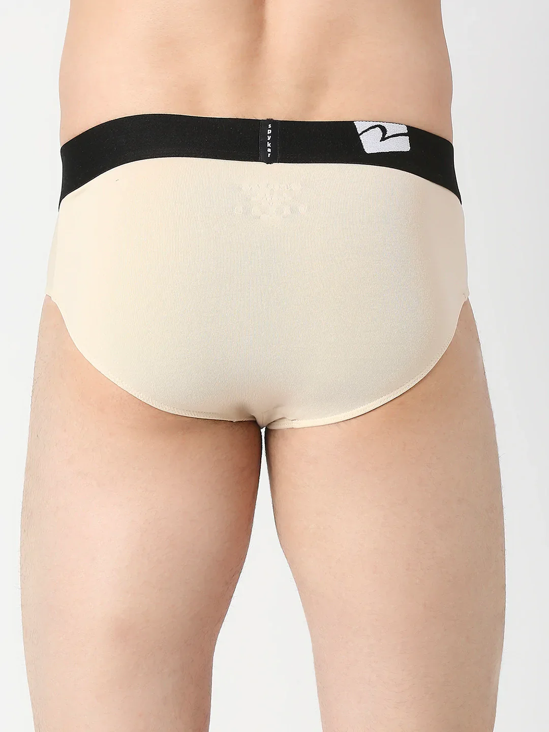 Underjeans Beige Cotton Blend Brief - Image 4
