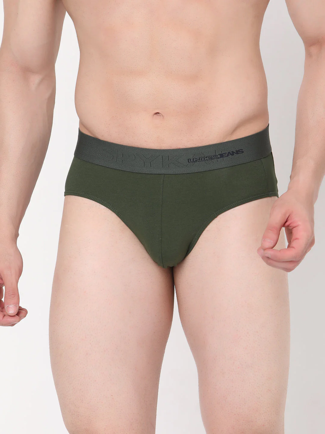 Underjeans Cotton Blend Olive Brief - Image 6