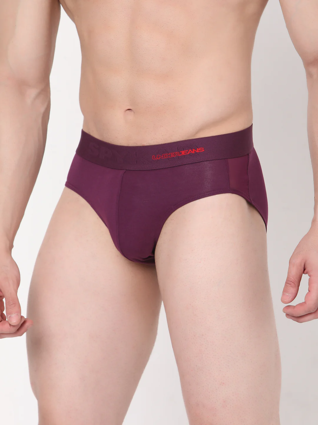 Underjeans Cotton Blend Purple Brief - Image 3