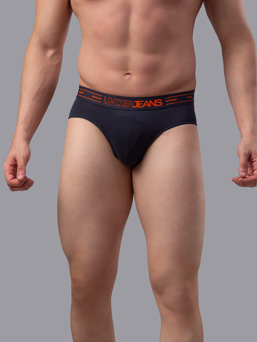 Underjeans Cotton Blend Grey Brief - Image 2