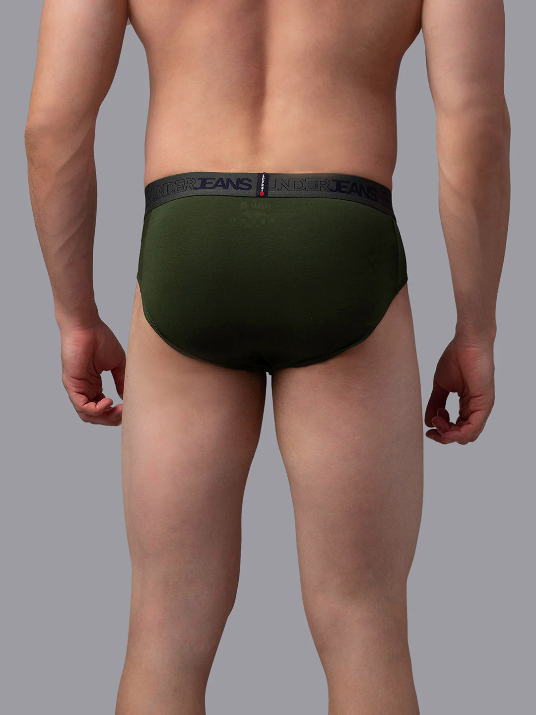 Underjeans Cotton Blend Olive Brief - Image 3