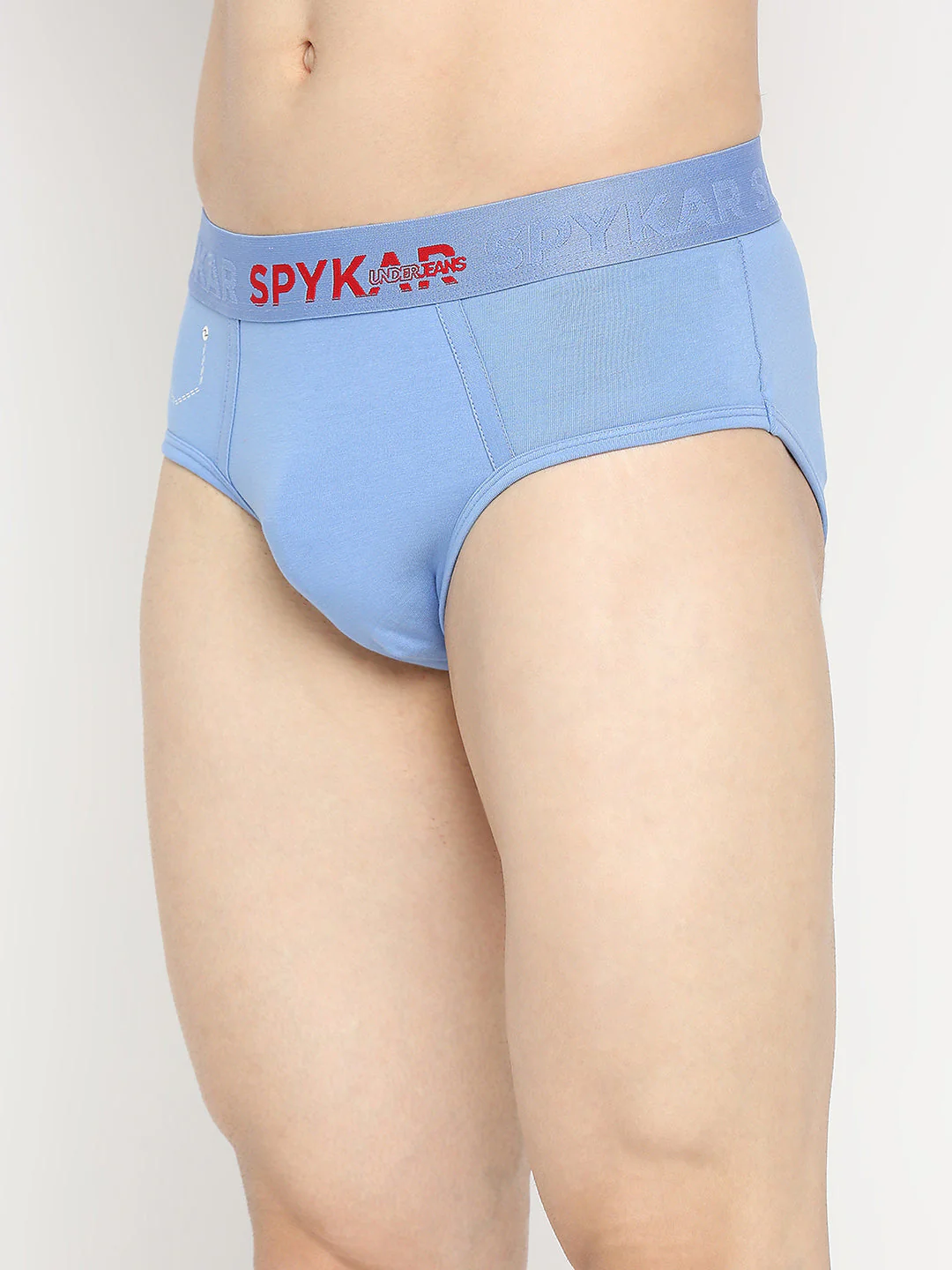 Underjeans Blue Cotton Blend Brief - Image 3