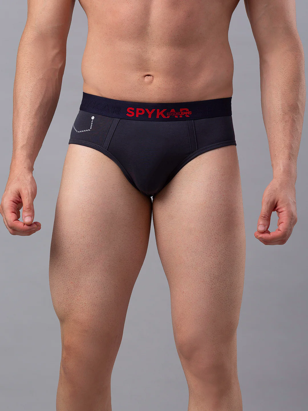 Underjeans Cotton Blend Grey Brief - Image 2
