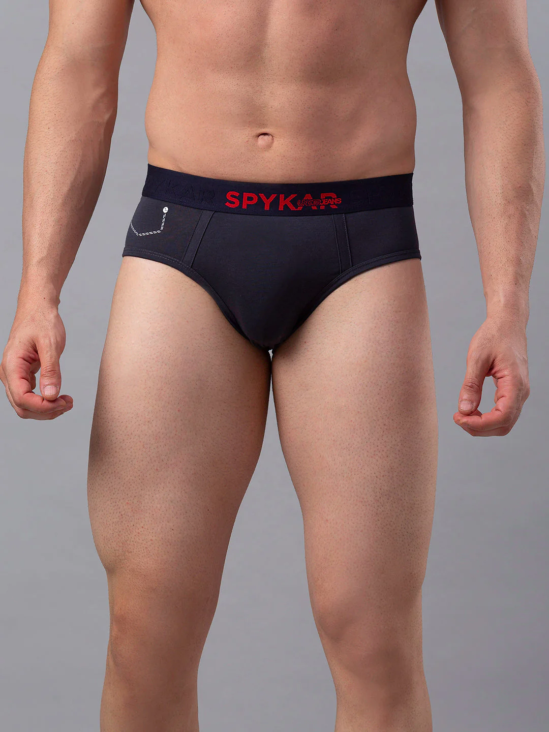 Underjeans Cotton Blend Grey Brief - Image 6