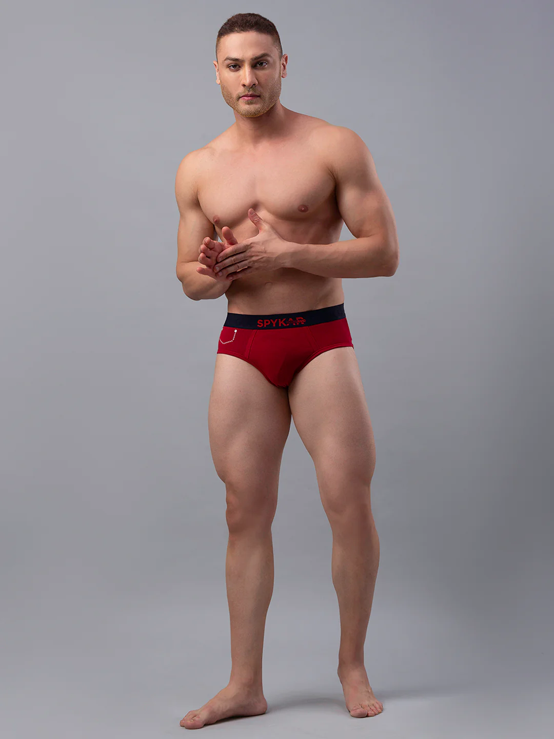 Underjeans Cotton Blend Maroon Brief