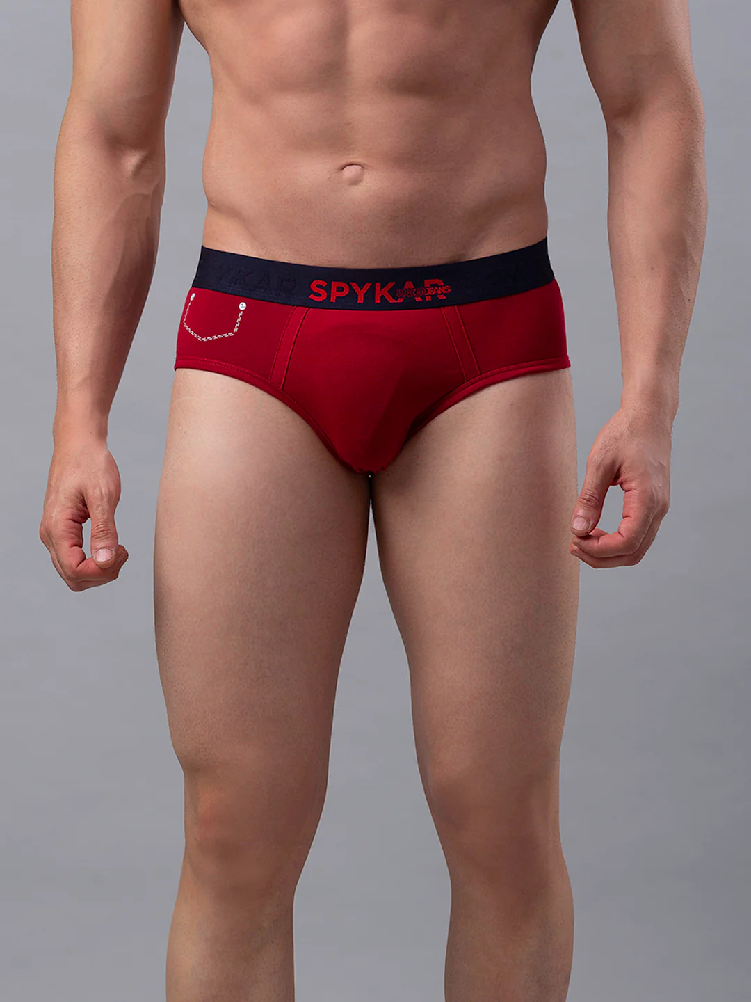 Underjeans Cotton Blend Maroon Brief - Image 2