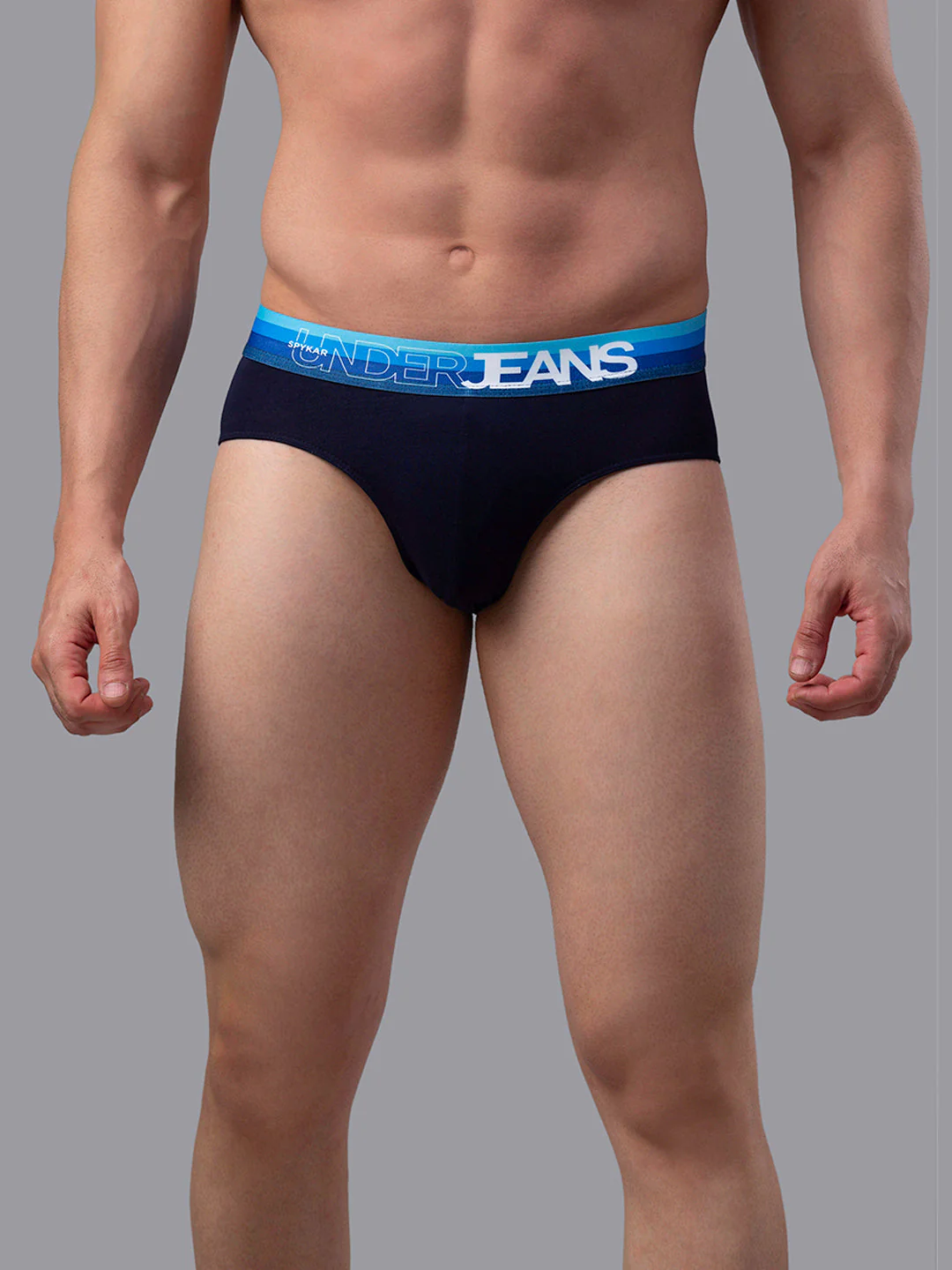 Underjeans Cotton Blend Navy-Blue Brief - Image 6