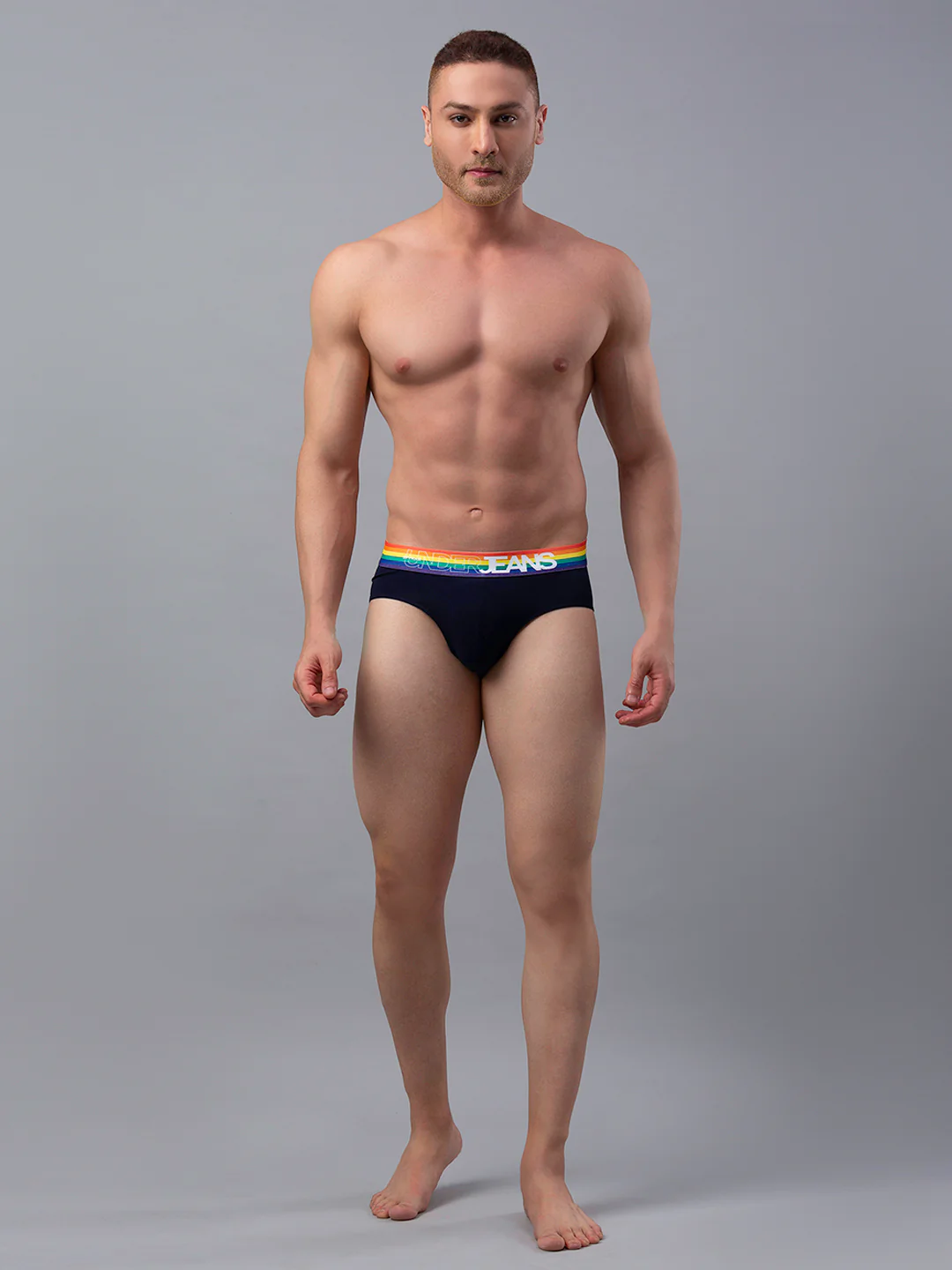 Underjeans Cotton Blend Navy-Multi Brief