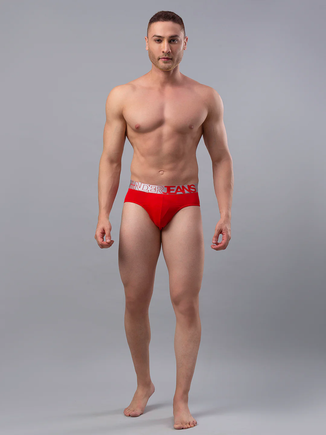 Underjeans Cotton Blend Red Brief