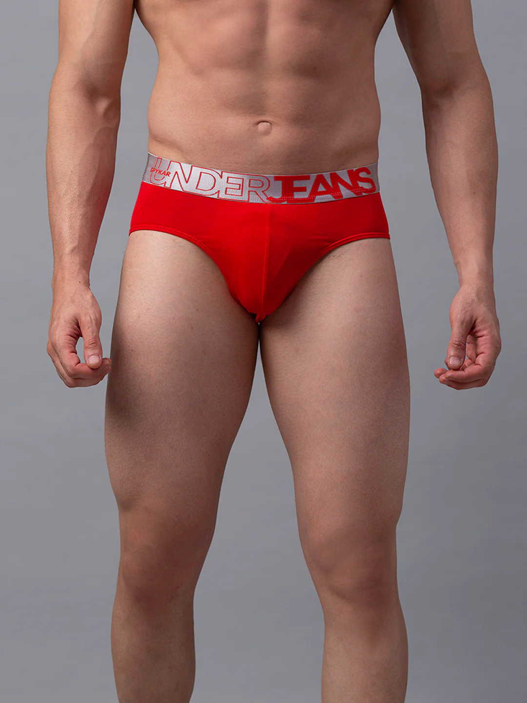 Underjeans Cotton Blend Red Brief - Image 2