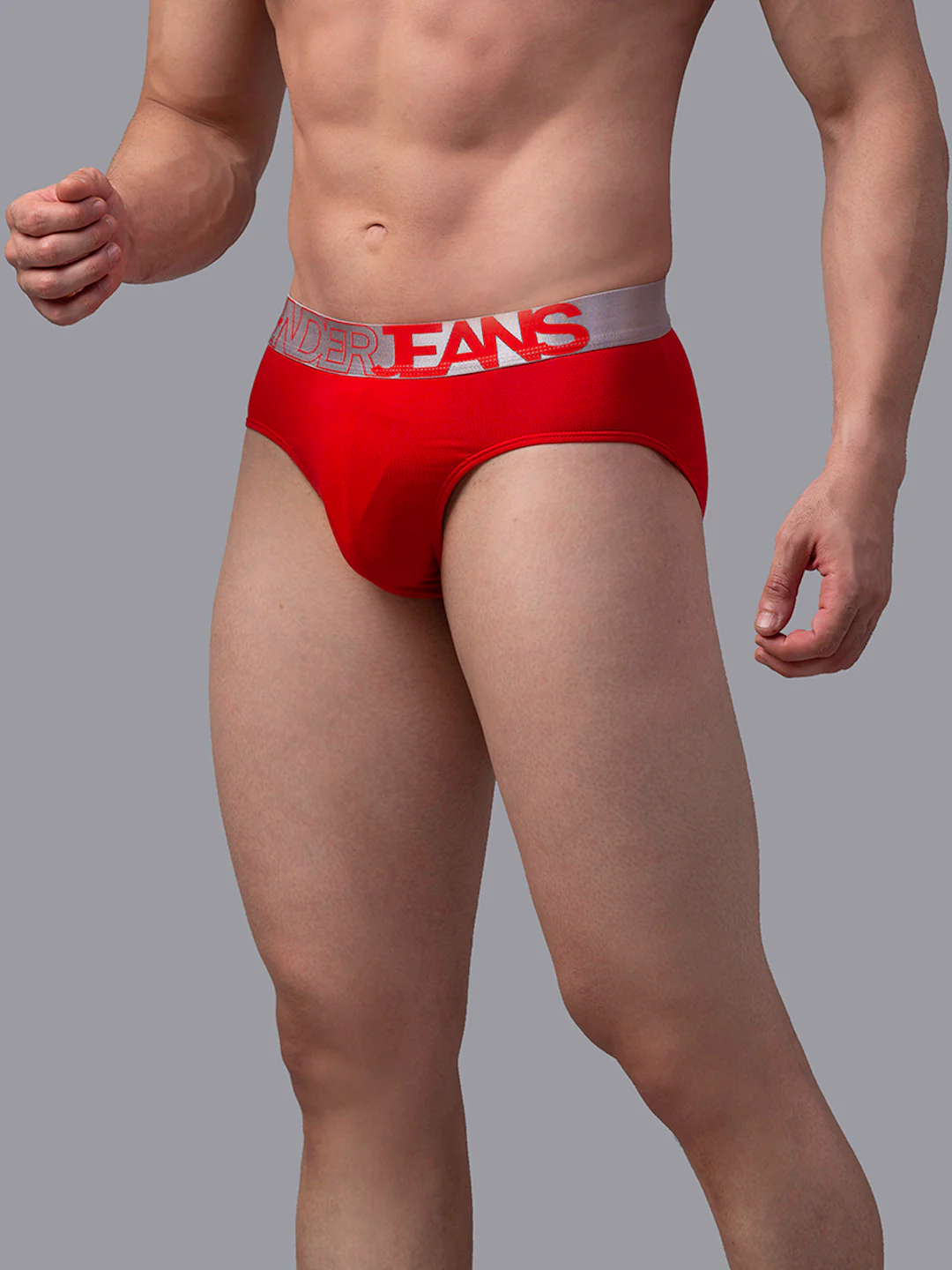Underjeans Cotton Blend Red Brief - Image 4