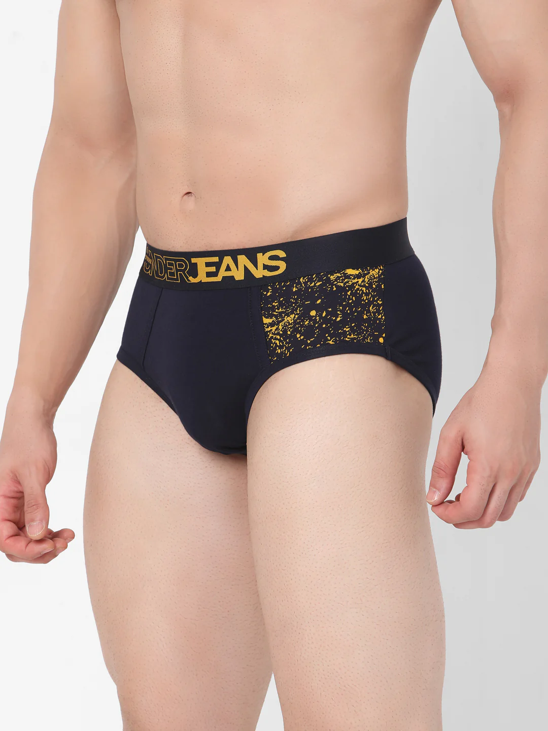 Underjeans Cotton Blend Navy Brief - Image 3