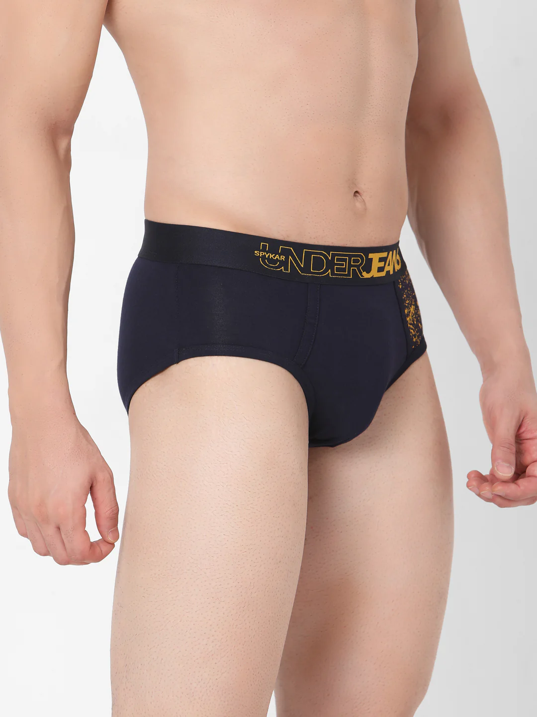 Underjeans Cotton Blend Navy Brief - Image 4