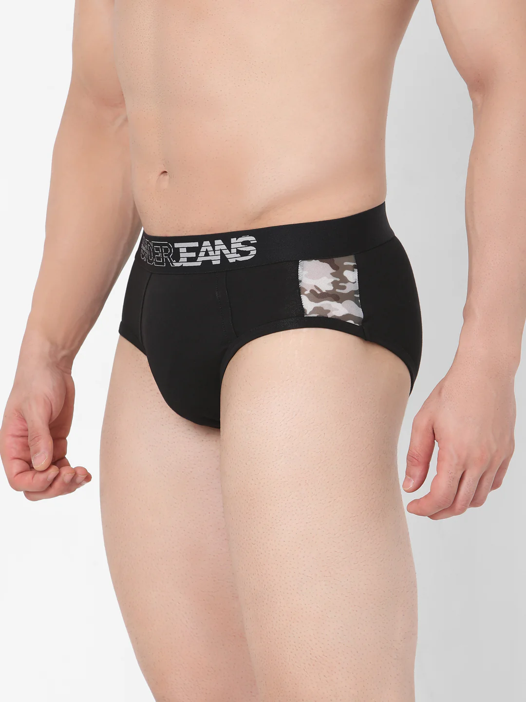 Underjeans Cotton Blend Black Brief - Image 3