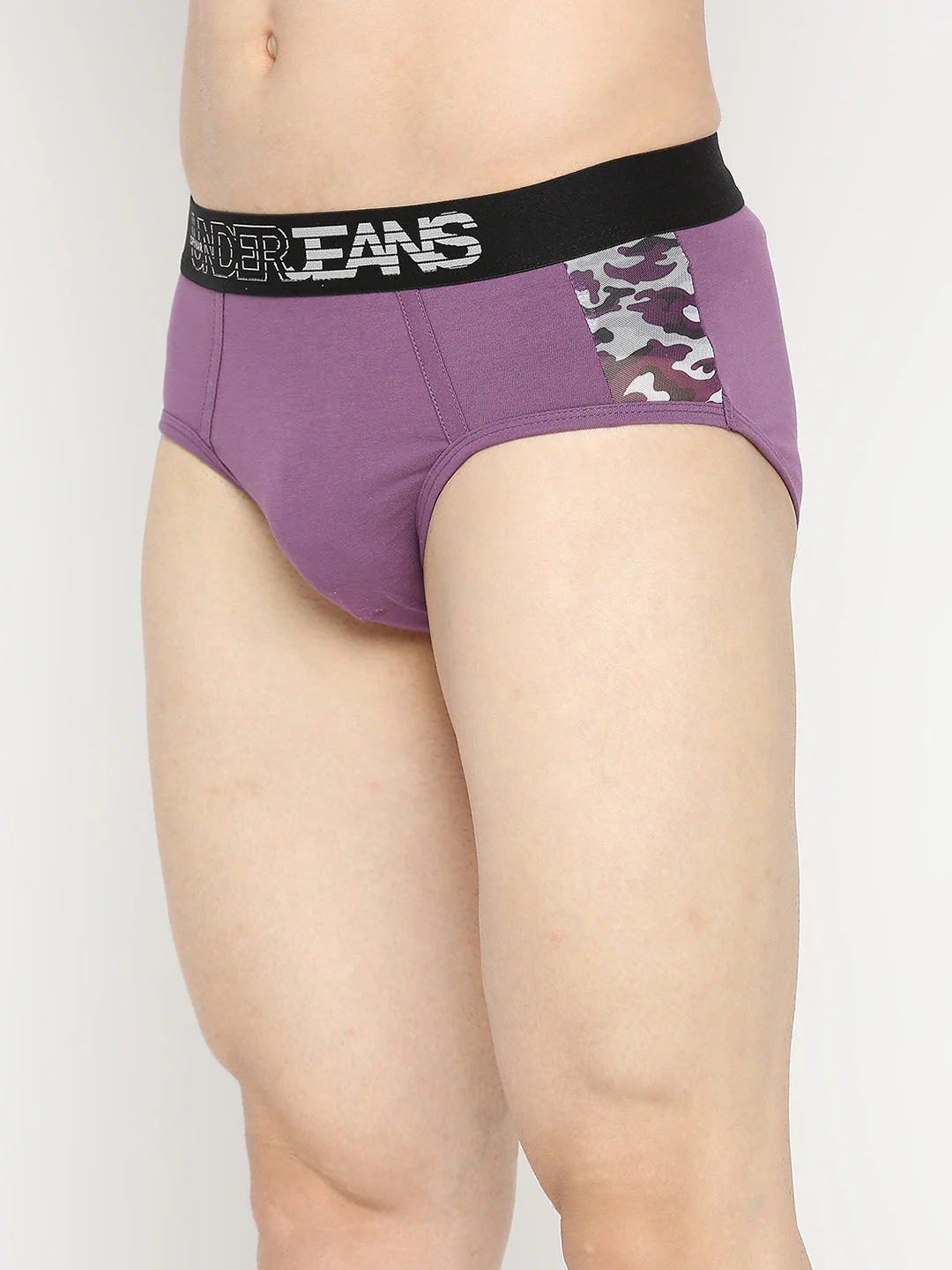 Underjeans Purple Cotton Blend Brief - Image 3