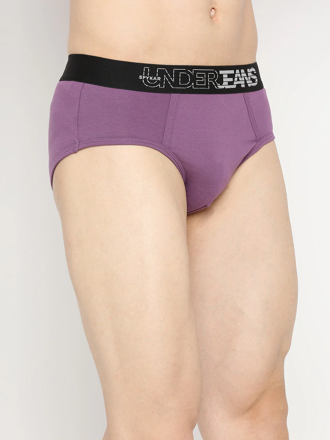 Underjeans Purple Cotton Blend Brief - Image 4