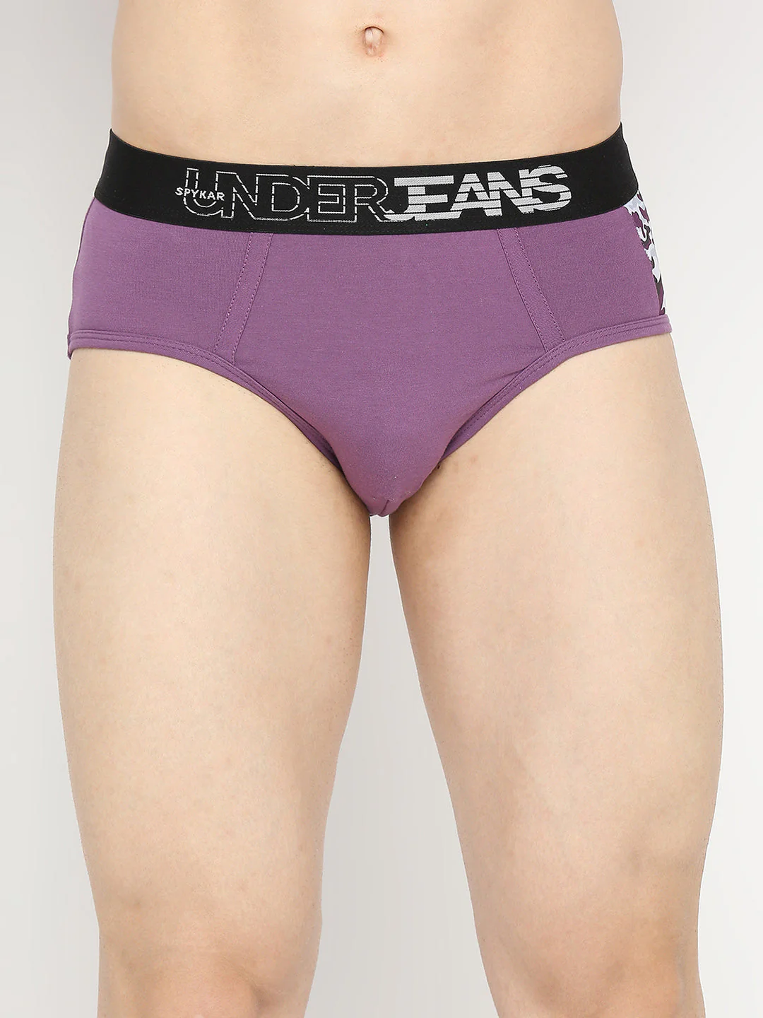 Underjeans Purple Cotton Blend Brief - Image 7