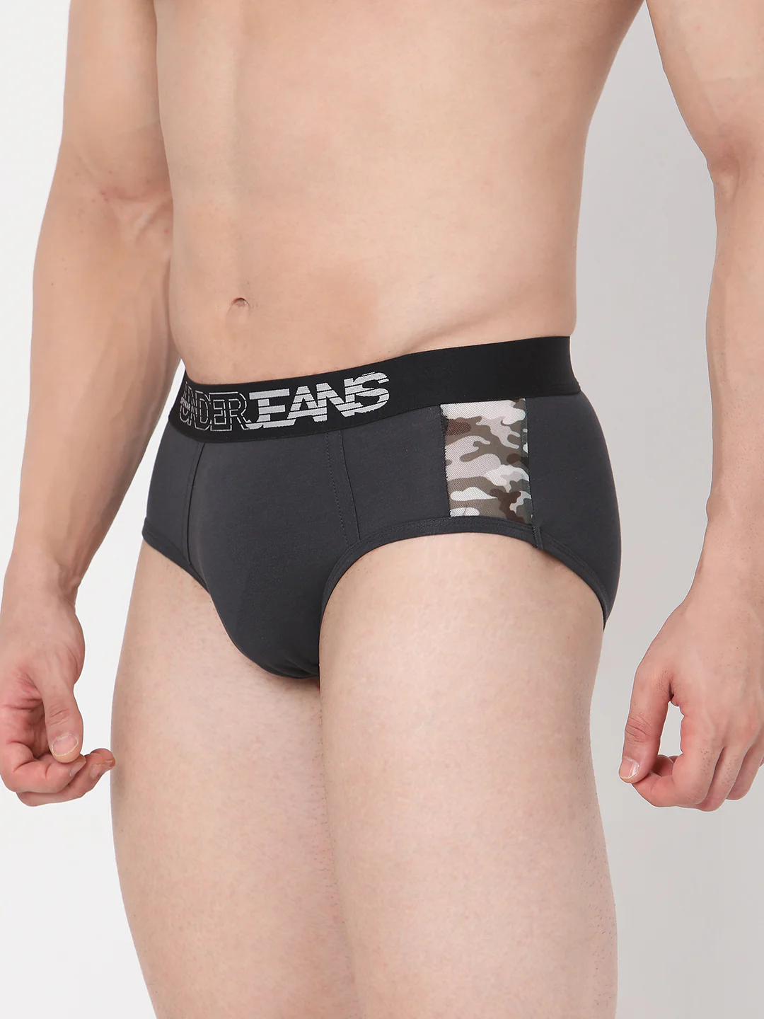 Underjeans Cotton Blend Grey Brief - Image 4