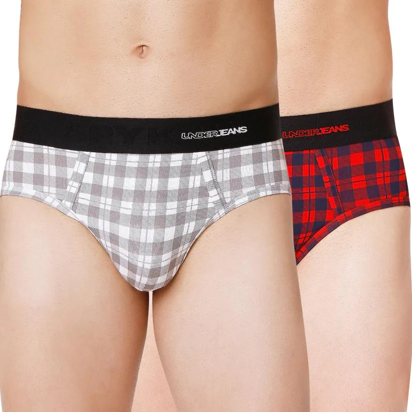 Underjeans Pack Of 2 Cotton Blend Regular Fit Briefs - Image 6
