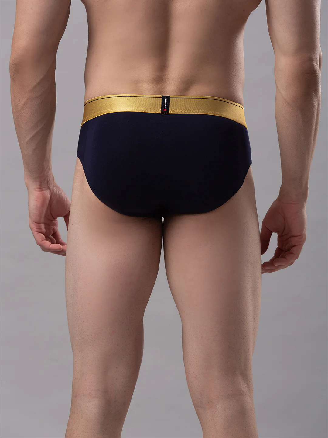 Underjeans Cotton Blend Navy Brief - Image 3