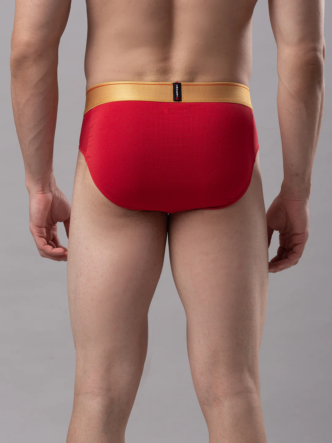 Underjeans Cotton Blend Red Brief - Image 3