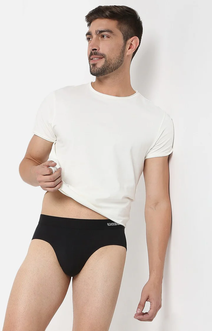 Underjeans Black Micromodal Brief - Image 2