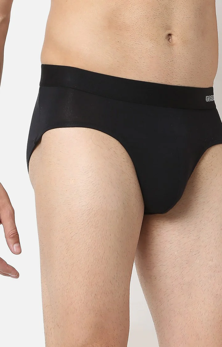 Underjeans Black Micromodal Brief - Image 4