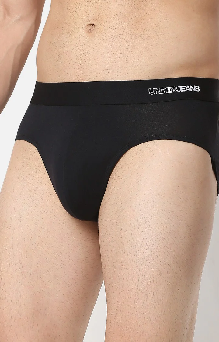 Underjeans Black Micromodal Brief - Image 5