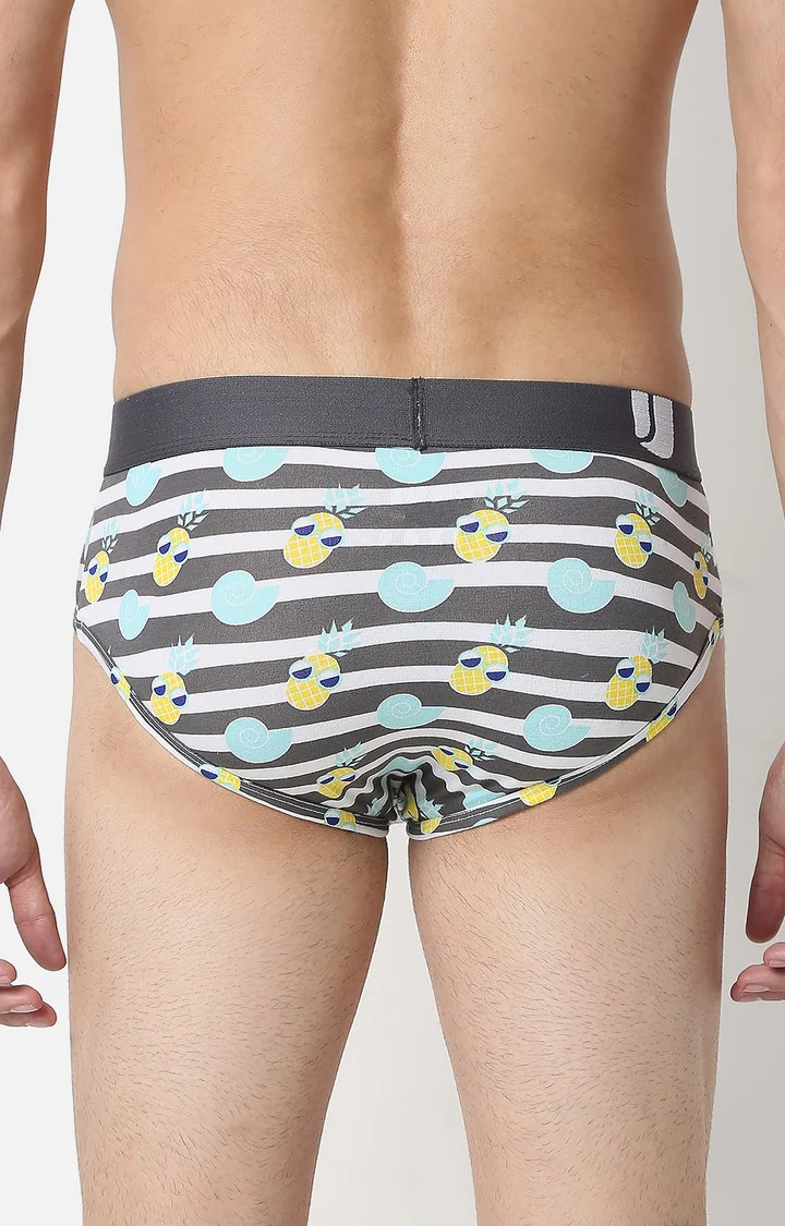 Underjeans Grey Cotton Brief - Image 6