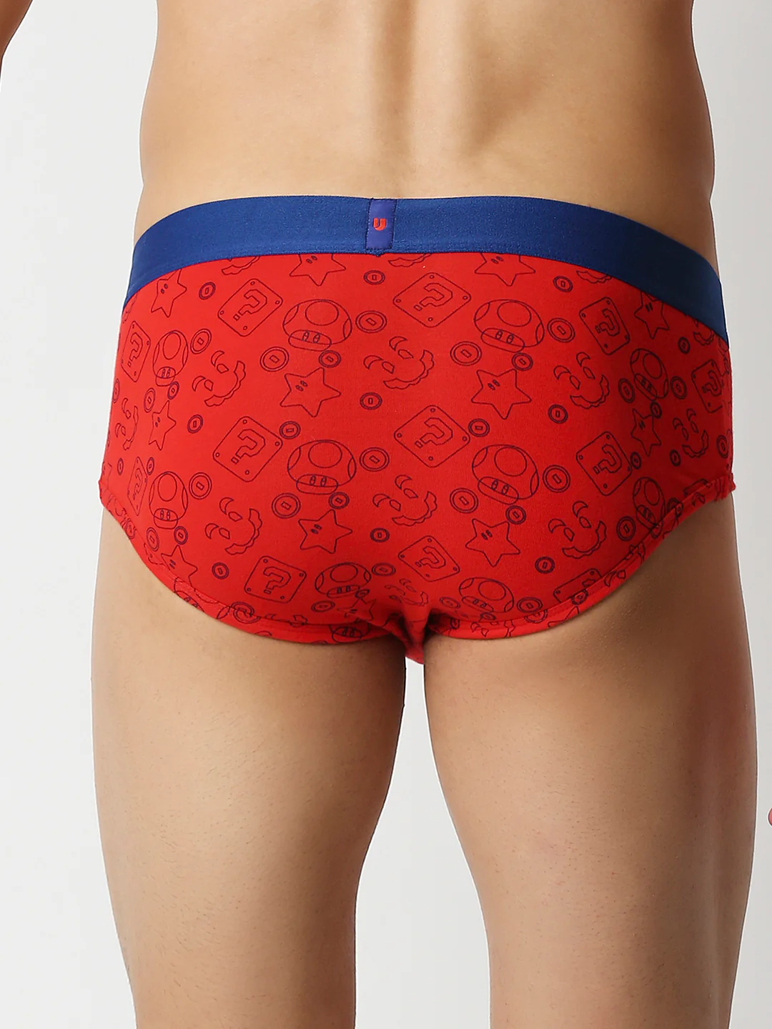 Underjeans Red Cotton Blend Regular Fit Brief - Image 5