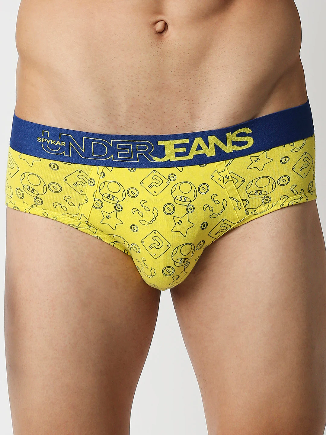 Underjeans Yellow Cotton Blend Regular Fit Brief - Image 8