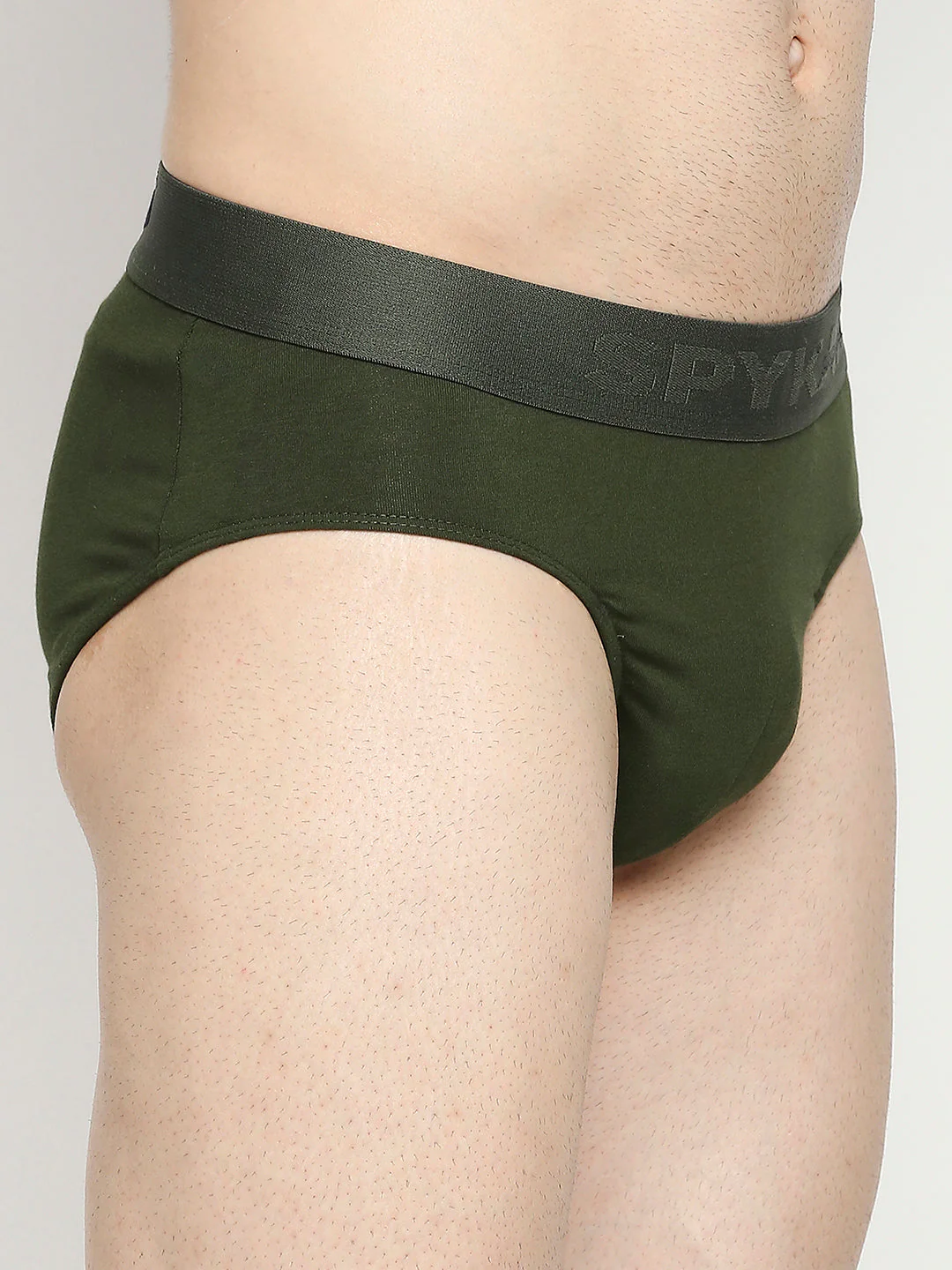 Underjeans Cotton Blend Olive Brief - Image 4