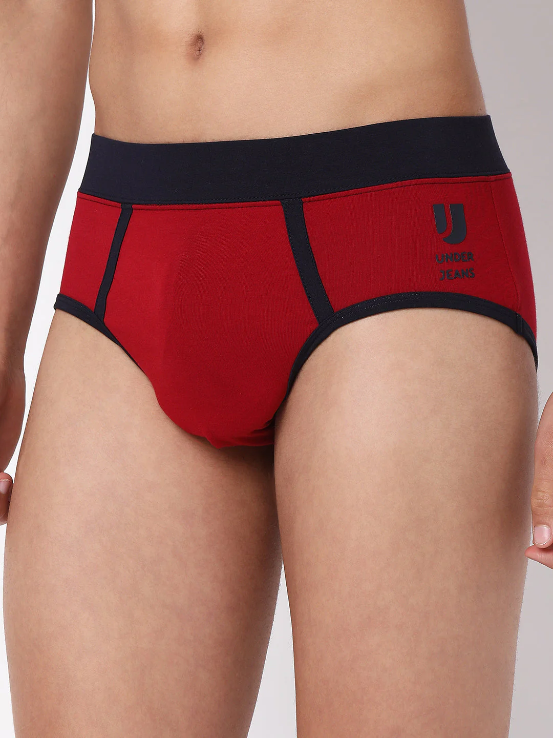 Underjeans Cotton Blend Maroon Brief - Image 3