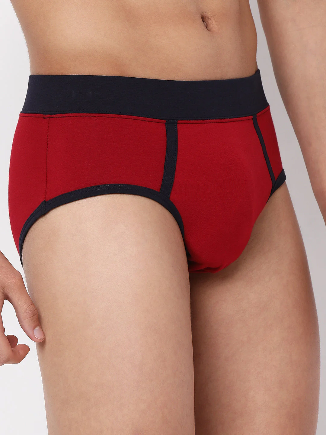 Underjeans Cotton Blend Maroon Brief - Image 4