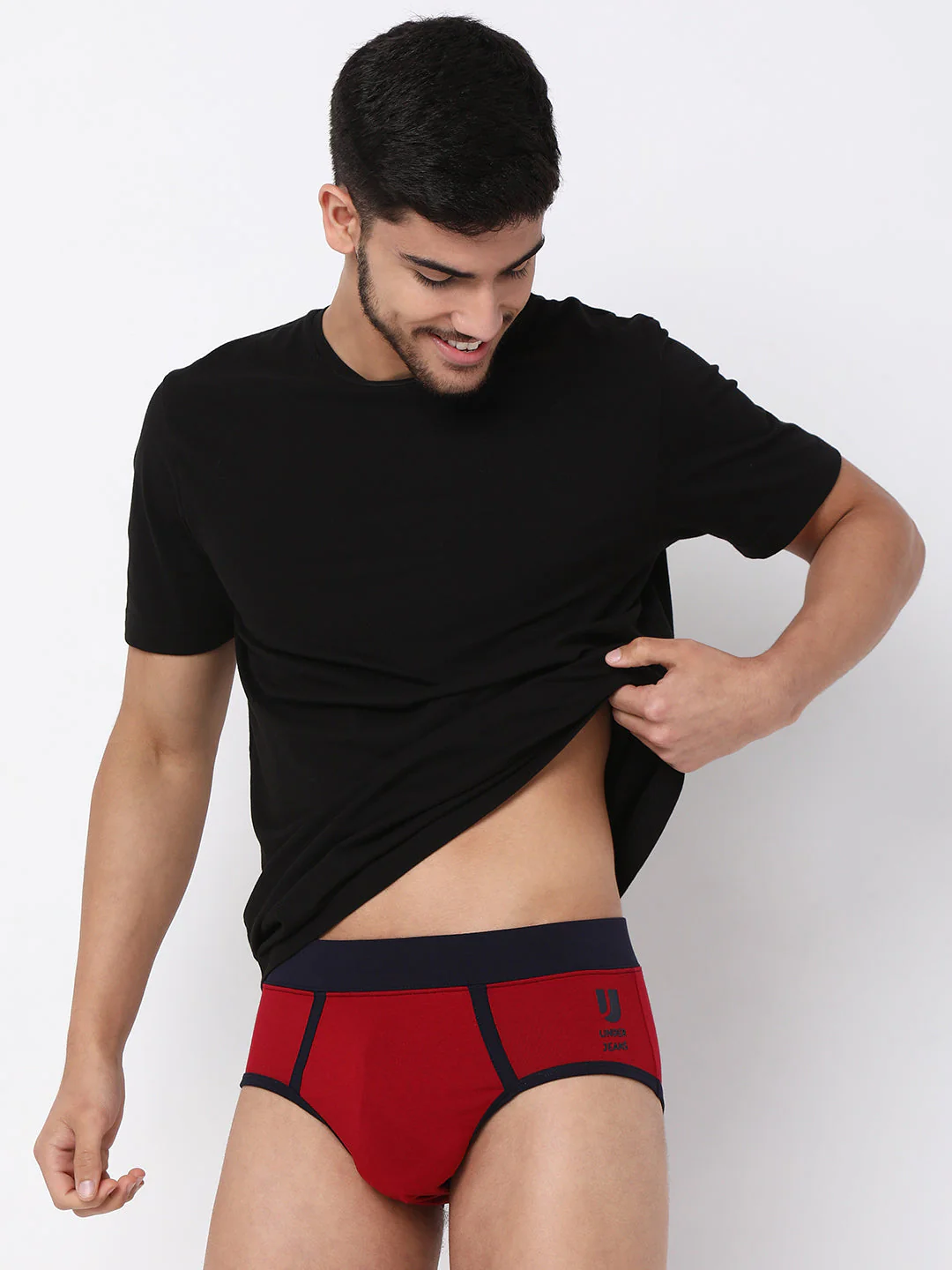 Underjeans Cotton Blend Maroon Brief - Image 8