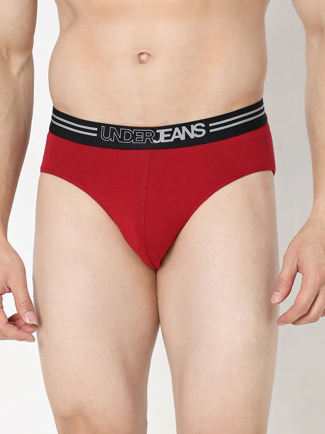Underjeans Maroon Regular Fit Brief - Image 2