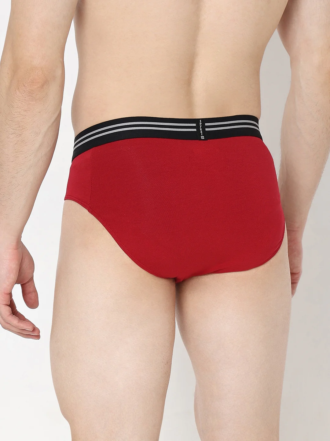 Underjeans Maroon Regular Fit Brief - Image 5