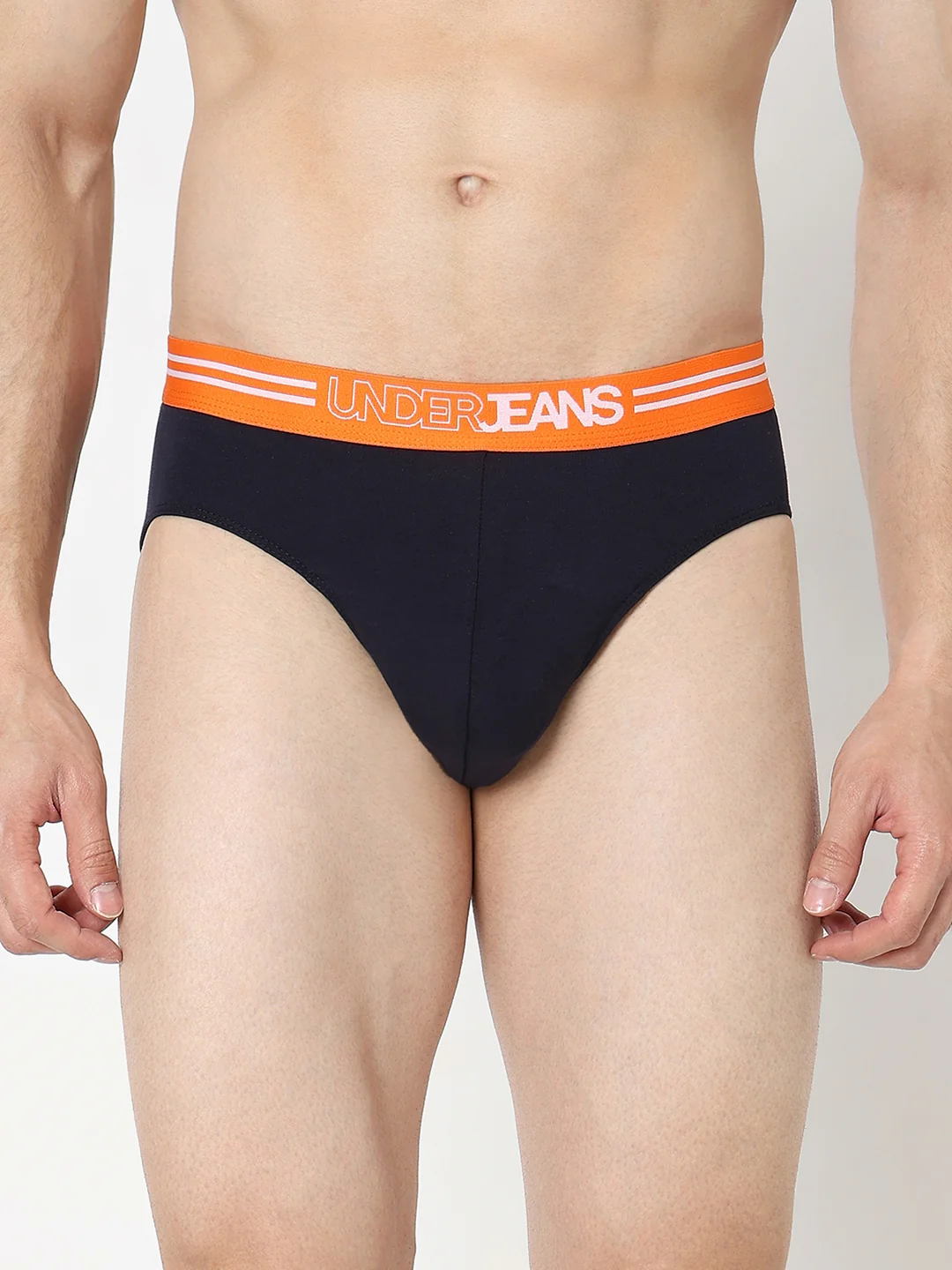 Underjeans Navy Regular Fit Brief - Image 2
