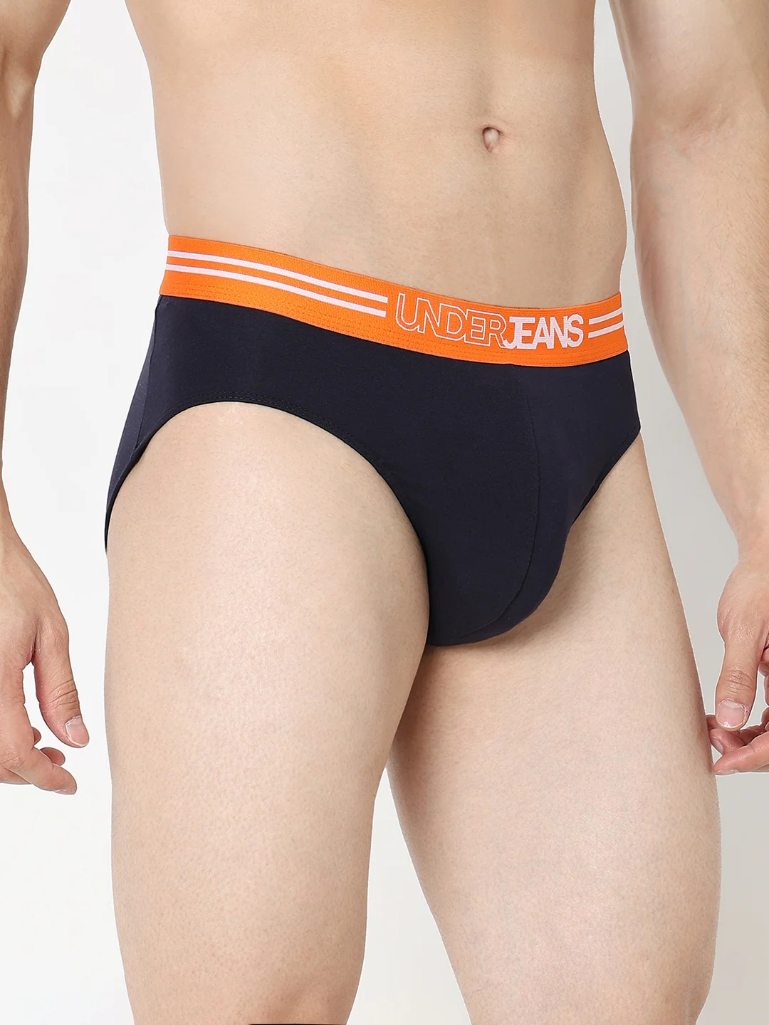 Underjeans Navy Regular Fit Brief - Image 4
