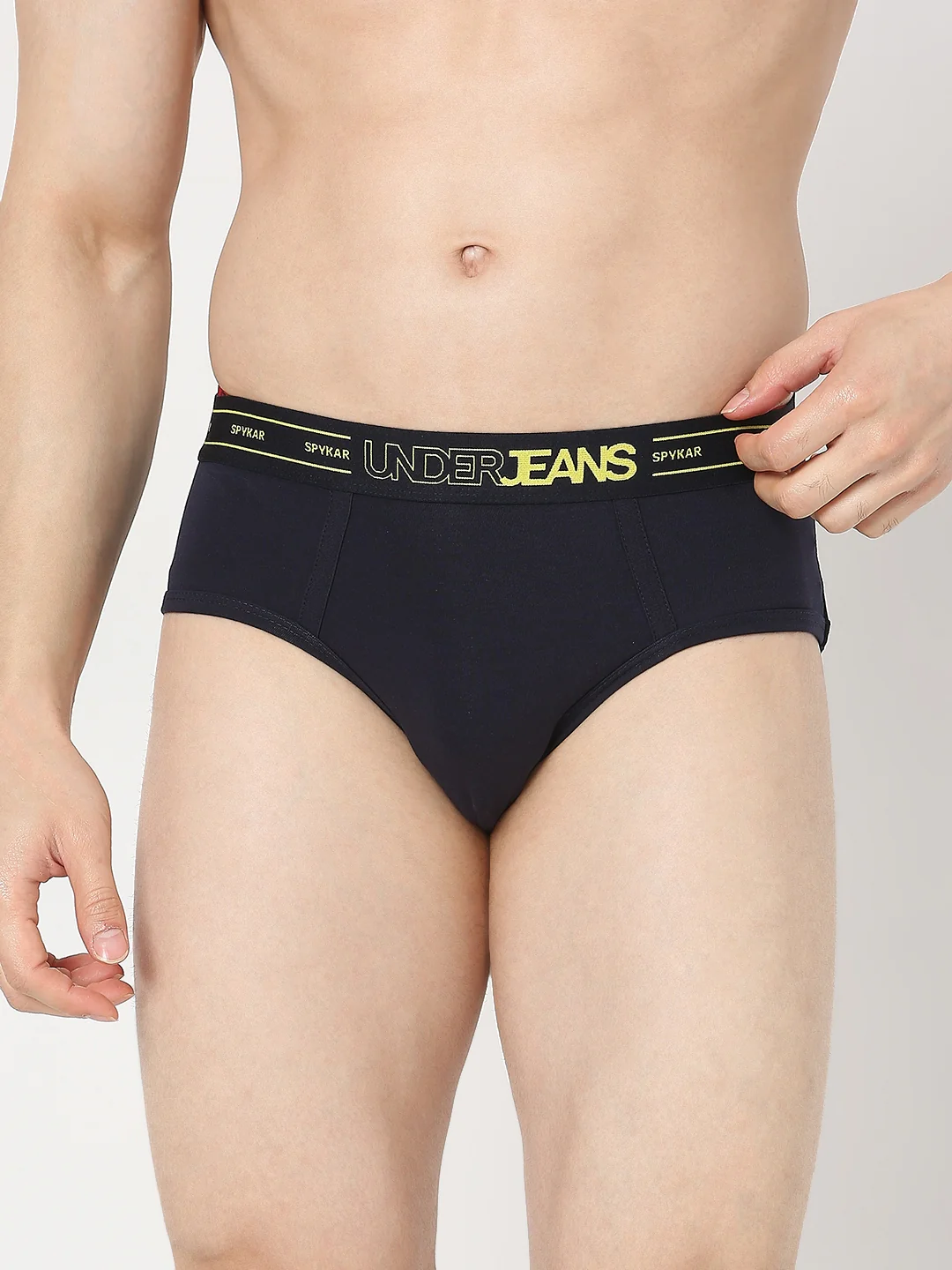 Underjeans Navy Regular Fit Brief - Image 2