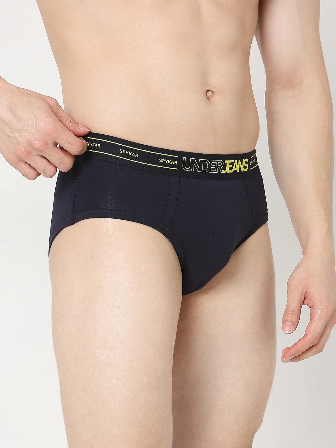 Underjeans Navy Regular Fit Brief - Image 4