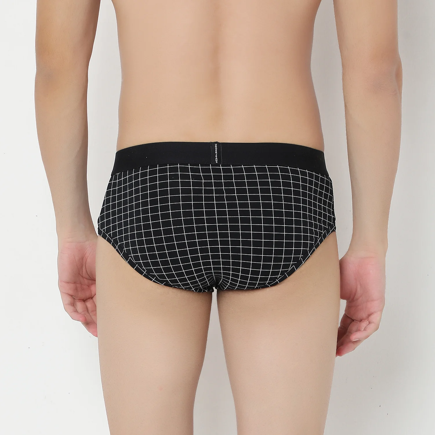 Underjeans Dark Grey Check Ultrasoft Brief - Image 6