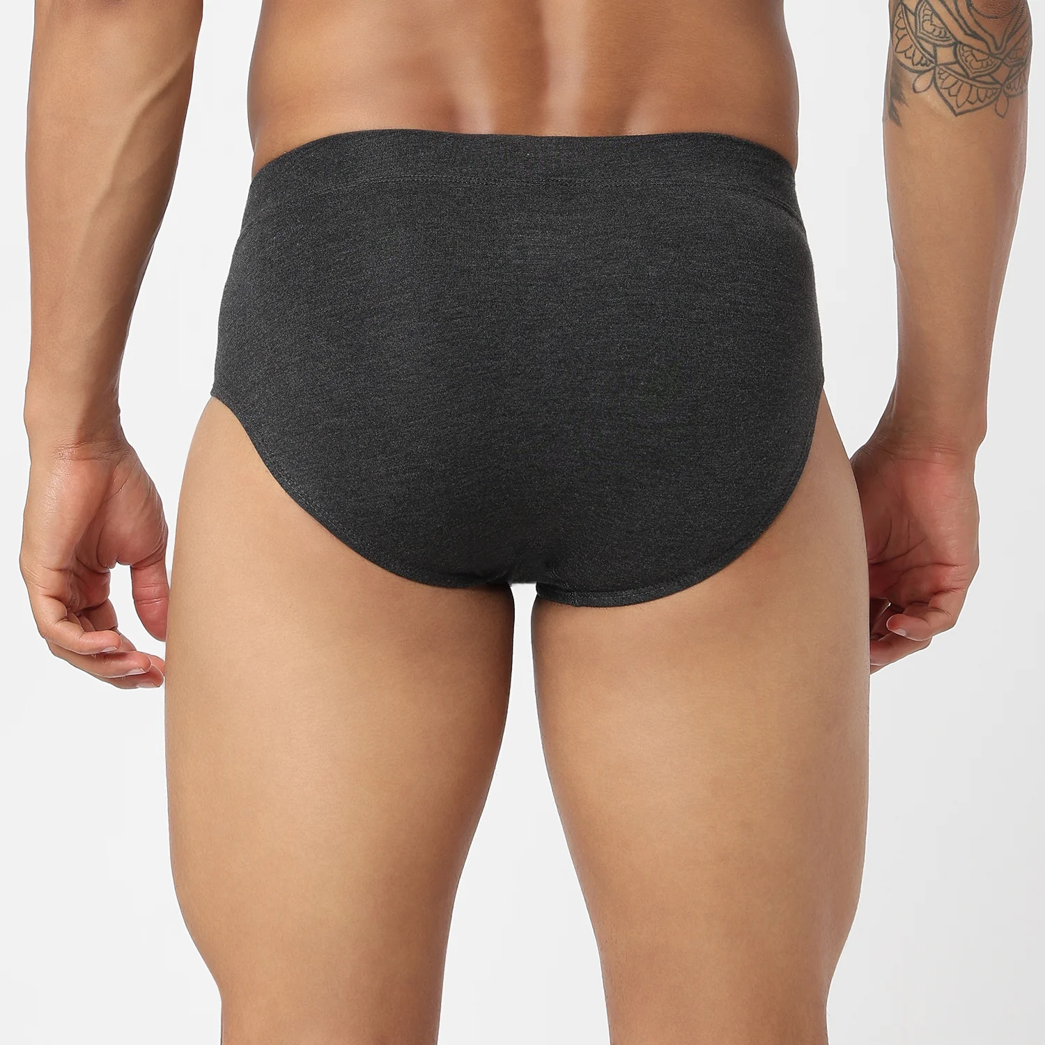 Underjeans Dark Grey Spandex Brief - Image 4
