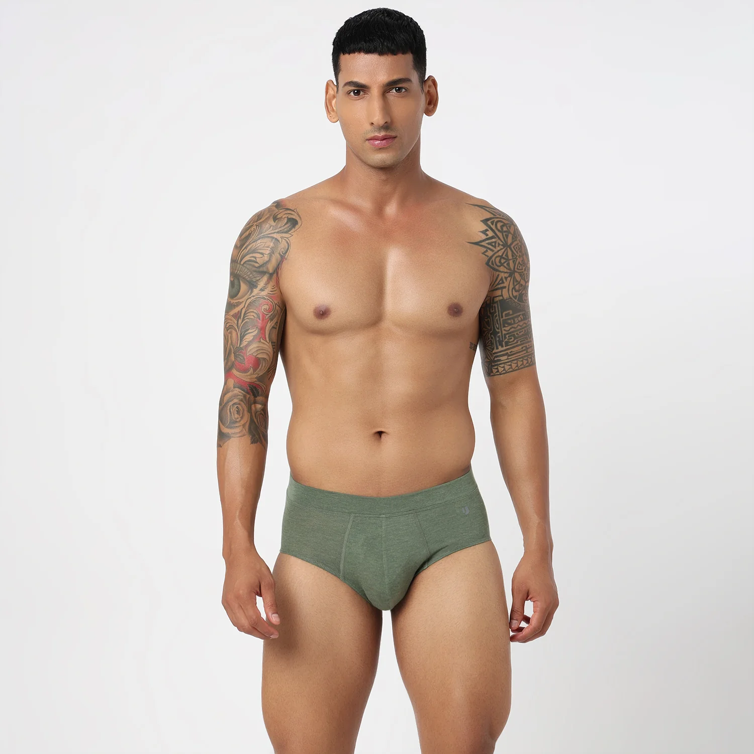 Underjeans Olive Spandex Brief