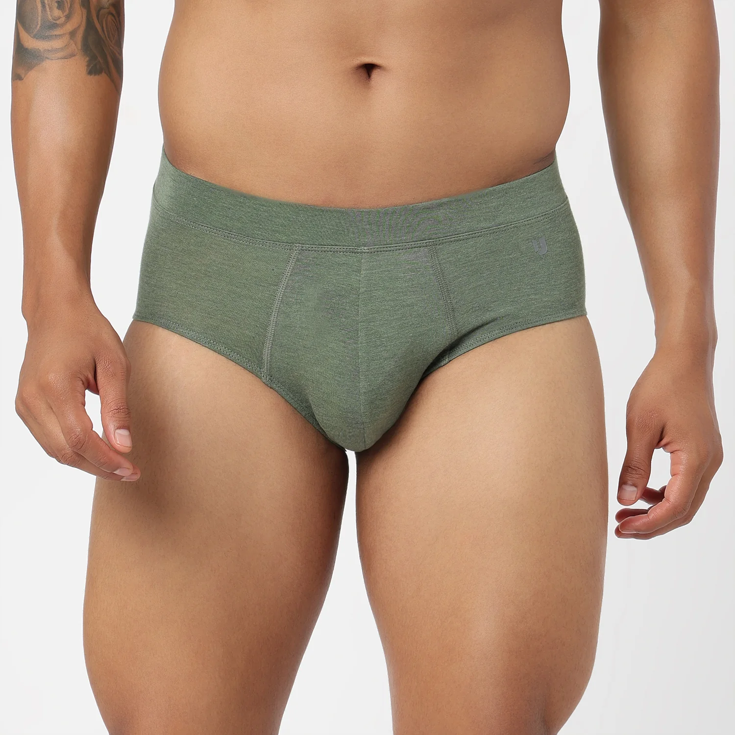 Underjeans Olive Spandex Brief - Image 2
